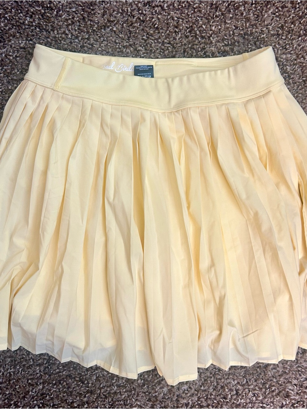 Bad Birdie Pleated Butter Yellow Skirt